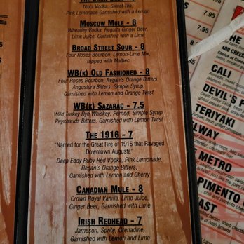 Whiskey Bar Kitchen - Signature drink menu - Pubs Near Me - Augusta, Georgia Whiskey Bar Kitchen - Signature drink menu - Pubs Near Me - Augusta, Georgia