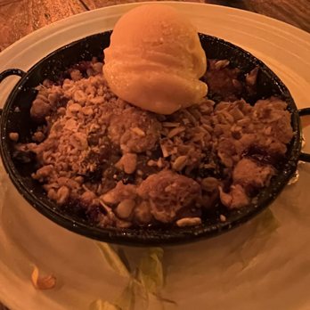 Foreign Cinema - Gala apple crisp, sultanas, huckleberries, savory oat crumble, persimmon ice cream - Breakfast & Brunch Near Me - San Francisco, California