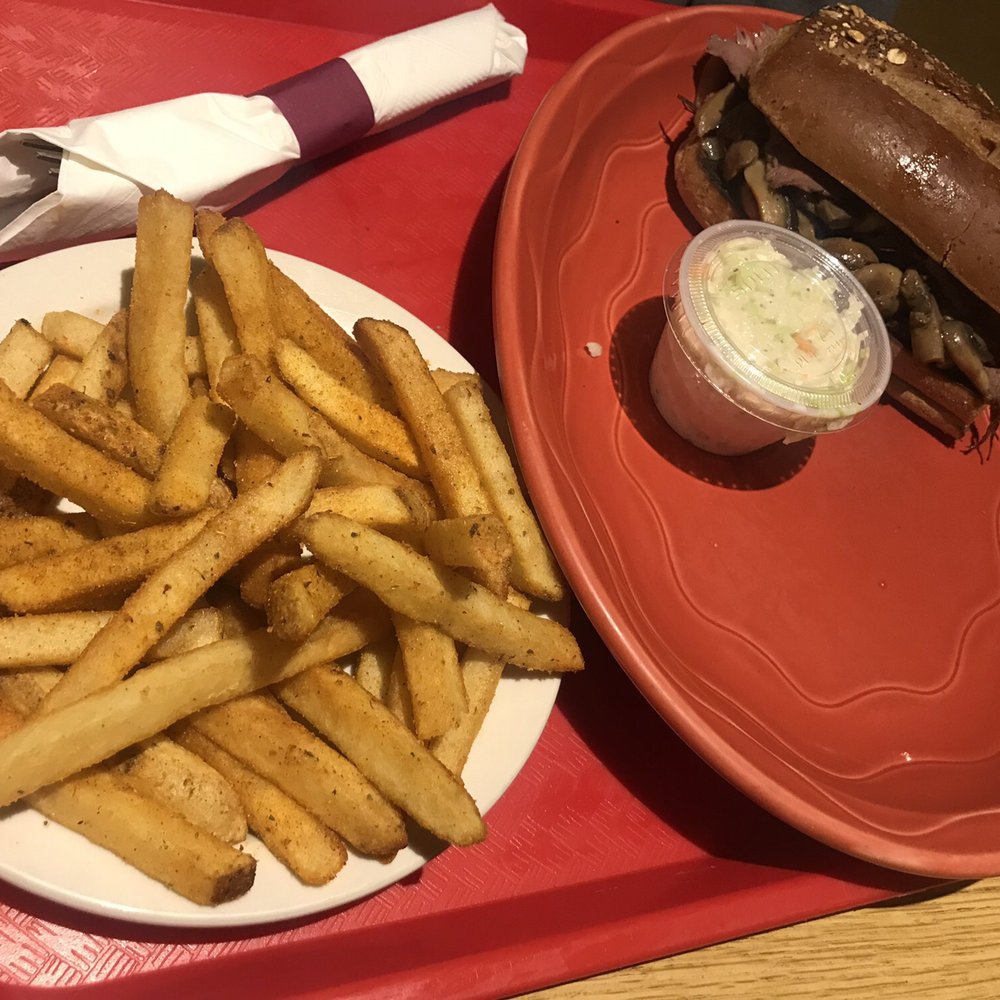 Cubby's BBQ - 1/2 steak sandwich with side order of fries - Barbeque Near Me - Hackensack, New Jersey Cubby's BBQ - 1/2 steak sandwich with side order of fries - Barbeque Near Me - Hackensack, New Jersey