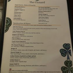 The Clonard - Menu as of January 2025 (2/4)