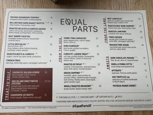 Menu photo 4 Equal Parts San Francisco, CA Menu photo 4 Equal Parts San Francisco, CA