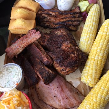 When Pigs Fly BBQ Pit - Oink Fest, add ribs - brisket, half chicken, ham, corn, cornbread, mac& cheese, potato salad, coleslaw - Barbeque Near Me - Westfield, New York