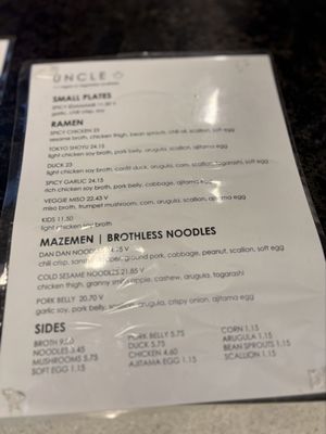 Menu photo 4 Uncle Denver, CO Menu photo 4 Uncle Denver, CO