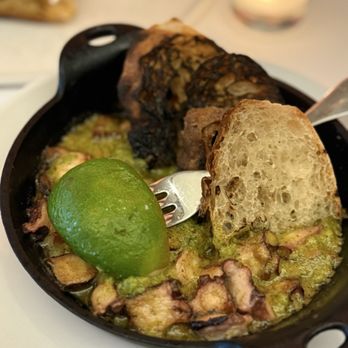 Proof on Main - Charred Octopus ($21) Bagna Cauda, Lime, Toast - New American Near Me - Louisville, Kentucky Proof on Main - Charred Octopus ($21) Bagna Cauda, Lime, Toast - New American Near Me - Louisville, Kentucky