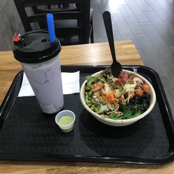 Poke Kai - Build Ur Own Poke Bowl. Tuna, salmon, shrimp, with Yuzu sauce and Ponzu sauce and wasabi on the side. Taro bubble tea!!! Yummy - Japanese Near Me - Allentown, Pennsylvania Poke Kai - Build Ur Own Poke Bowl. Tuna, salmon, shrimp, with Yuzu sauce and Ponzu sauce and wasabi on the side. Taro bubble tea!!! Yummy - Japanese Near Me - Allentown, Pennsylvania