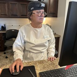 W Gregory Rose, DDS - One of our hygienists, Lynn, hard at work on the computer.