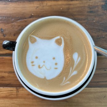 Black Diamond Cafe - This cute art made my afternoon, after having a crappy morning - Coffee & Tea Near Me - Emeryville, California