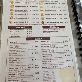 Pastamarket - Dinner menu - Italian Near Me - Miami, Florida