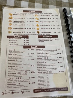 Menu photo 1 Pastamarket Miami, FL