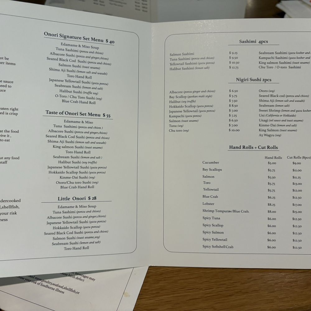 Onori Hand Roll Bar - Menu (March 2026) - Sushi Bars Near Me - Temecula, California Onori Hand Roll Bar - Menu (March 2026) - Sushi Bars Near Me - Temecula, California
