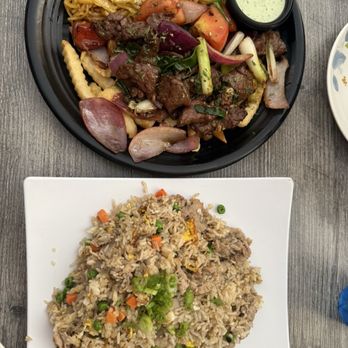 The Soup and Noodle - Fried Rice and Lomo Saltado Shaken Fries - Asian Fusion Near Me - Orange, California The Soup and Noodle - Fried Rice and Lomo Saltado Shaken Fries - Asian Fusion Near Me - Orange, California