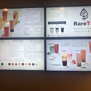 RareTea - Menu - Bubble Tea Near Me - Sacramento, California