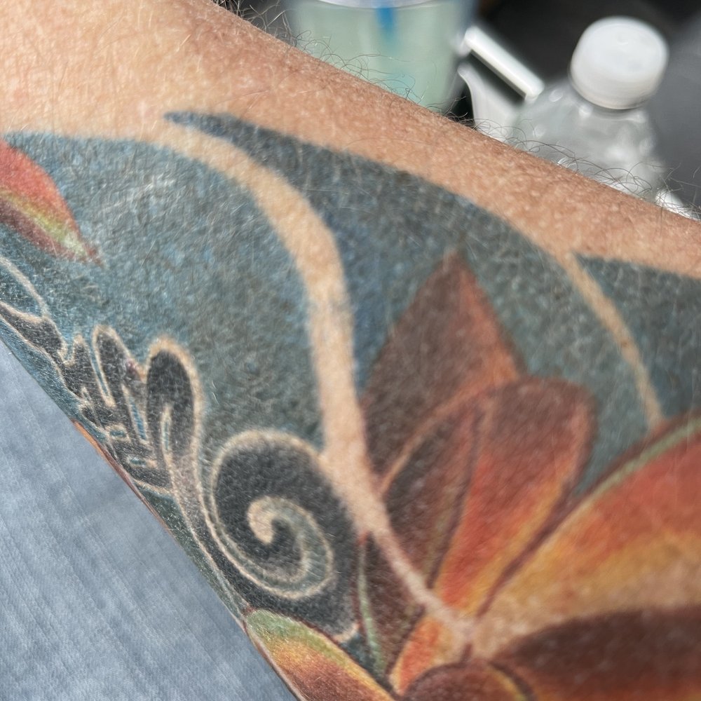 Blood Moon Tattoo - 5 months healed and showing some bleed over in the negative space area. - Tattoo Near Me - Kenvil, New Jersey Blood Moon Tattoo - 5 months healed and showing some bleed over in the negative space area. - Tattoo Near Me - Kenvil, New Jersey