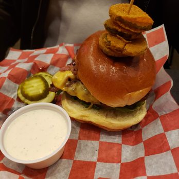 Monk's Bar & Grill - Smoked Brisket Burger - American Near Me - Sun Prairie, Wisconsin