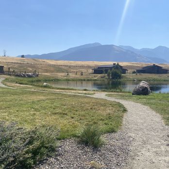 Sage Lodge - Pond and cabins on other side - Hotels Near Me - Pray, Montana Sage Lodge - Pond and cabins on other side - Hotels Near Me - Pray, Montana