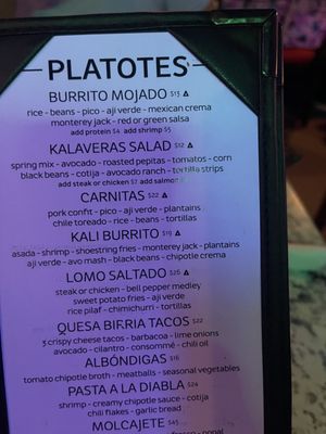 Menu photo 8 Kalaveras Rancho Cucamonga, CA
