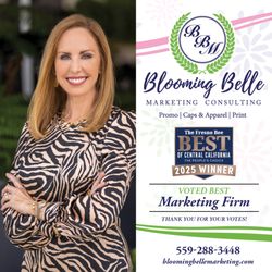 Blooming Belle Marketing - 2025 Best Marketing Firm Bronze by The Fresno Bee Best of Central California.