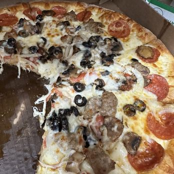 Marco's Pizza - Large Sausage and Olives - Pizza Near Me - Palmdale, California Marco's Pizza - Large Sausage and Olives - Pizza Near Me - Palmdale, California