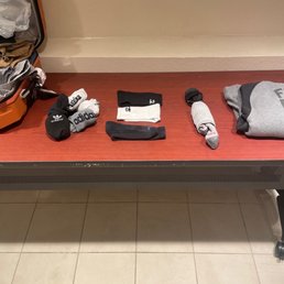 My 4 addidas, 3 half pair. 2 of someone elses socks.