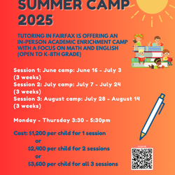 Tutoring In Fairfax - Summer Camp 2025