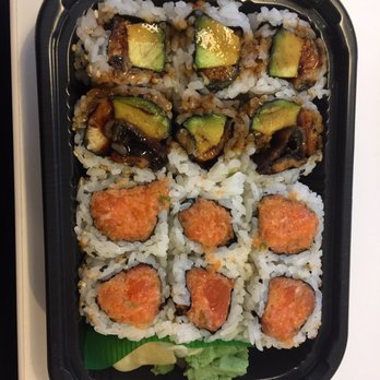 Mottsu - Eel avocado and spicy salmon rolls - Japanese Near Me - Brooklyn, New York Mottsu - Eel avocado and spicy salmon rolls - Japanese Near Me - Brooklyn, New York