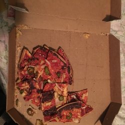 Domino's Pizza - Opened the box to this mess...