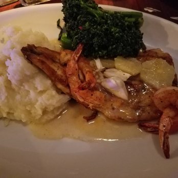Pappadeaux Seafood Kitchen - So good! Texas Redfish with mashed potatoes and added an order of broccolini. - Seafood Near Me - Houston, Texas
