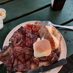 Nevada Smith's Saloon - Porterhouse, roll, potato, cowboy beans