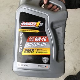 Cheap stuff used after selling me the upgrade to Mobile One oil.