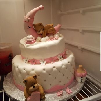 Amato Sweet Home Bakery - Custom babyshowe cake. Side note: the smudges were my fault as I tilted the cake. - Bakeries Near Me - Franklin Square, New York Amato Sweet Home Bakery - Custom babyshowe cake. Side note: the smudges were my fault as I tilted the cake. - Bakeries Near Me - Franklin Square, New York
