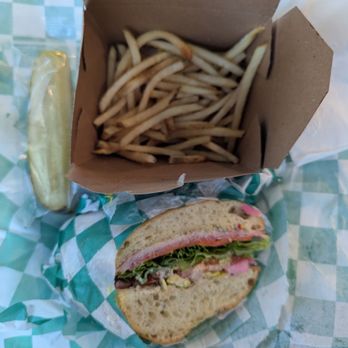 Duffy's Deli & Coffee - Italian sandwich with shoe string French fries. - Sandwiches Near Me - McMinnville, Oregon Duffy's Deli & Coffee - Italian sandwich with shoe string French fries. - Sandwiches Near Me - McMinnville, Oregon