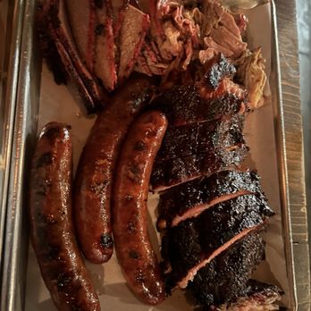 Max City BBQ - Plate of sausage, brisket, pulled pork - Caterers Near Me - Los Angeles, California Max City BBQ - Plate of sausage, brisket, pulled pork - Caterers Near Me - Los Angeles, California