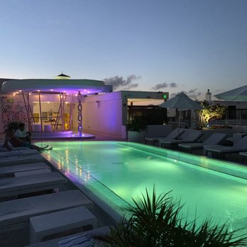 Dream South Beach, by Hyatt - Pool at night - Hotels Near Me - Miami Beach, Florida