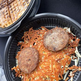 Waffle House - Sausage Hashbrowns Scattered "all The Way" - Breakfast & Brunch Near Me - Bossier City, Louisiana Waffle House - Sausage Hashbrowns Scattered "all The Way" - Breakfast & Brunch Near Me - Bossier City, Louisiana
