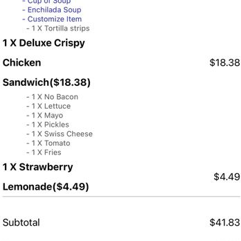 Chili's - Receipt of the food - Bars Near Me - Dallas, Texas