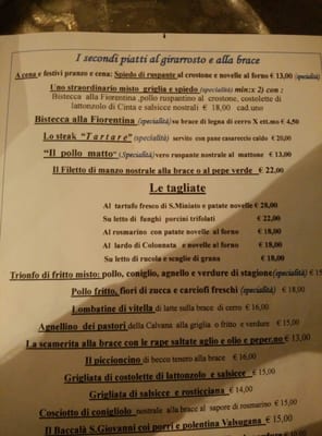 Menu photo 1 Trattoria La Fontana Prato, PO