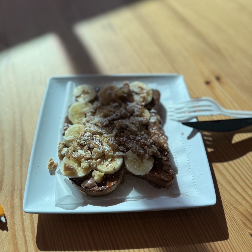 Cafe Big Mug - Hazelnut Nutella and Banana Toast - Coffee & Tea Near Me - Santa Clara, California