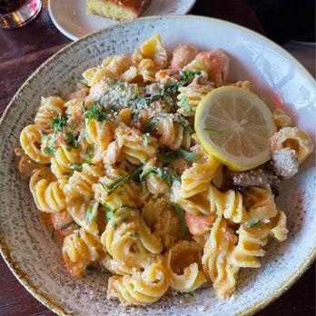Sharps Roasthouse - Salmon pasta - American Near Me - SeaTac, Washington Sharps Roasthouse - Salmon pasta - American Near Me - SeaTac, Washington