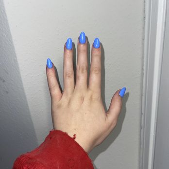 Milano Nail Spa Eldridge Parkway - Almond nails with 557 color I believe. Don't mind the redness and bleeding as I said I have eczema so they did the best they could! - Nail Salons Near Me - Houston, Texas Milano Nail Spa Eldridge Parkway - Almond nails with 557 color I believe. Don't mind the redness and bleeding as I said I have eczema so they did the best they could! - Nail Salons Near Me - Houston, Texas