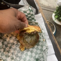 Cheeseburger w/ onions and pickles too