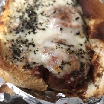 Rizza Pizza - Meatball sub (hubby ate the other half so fast I couldn't take the pic of the full sub lol) - Pizza Near Me - Upland, California