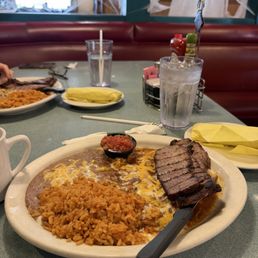 Tri Tip and cheese enchilada