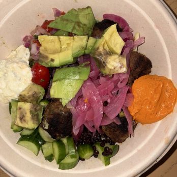 CAVA - I ordered the spicy lamb kale avacado salad. Where is the kale for my salad? Can you see the rotten avacado they places on top? Smh - Mediterranean Near Me - Plantation, Florida