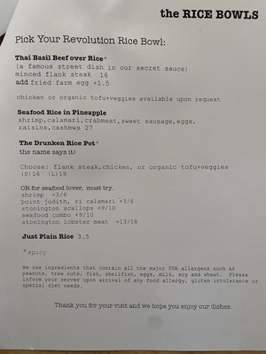 Menu photo 1 Noodle Revolution Westerly, RI