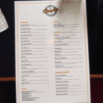 The Heights Bar and Grill - Menu. - Sports Bars Near Me - Hasbrouck Heights, New Jersey The Heights Bar and Grill - Menu. - Sports Bars Near Me - Hasbrouck Heights, New Jersey