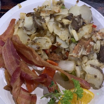 Junkyard Cafe - Side of bacon and breakfast potatoes - American Near Me - Simi Valley, California Junkyard Cafe - Side of bacon and breakfast potatoes - American Near Me - Simi Valley, California