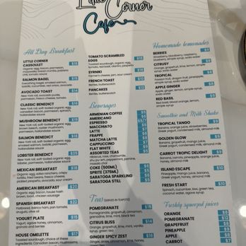 Little Corner Cafe - Menu - Sandwiches Near Me - Glendale, California