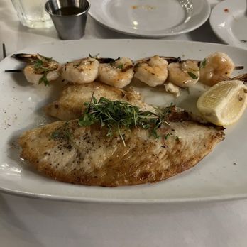 Santa Barbara FisHouse - Petrale Sole & Shrimp skewer - Seafood Near Me - Santa Barbara, California Santa Barbara FisHouse - Petrale Sole & Shrimp skewer - Seafood Near Me - Santa Barbara, California