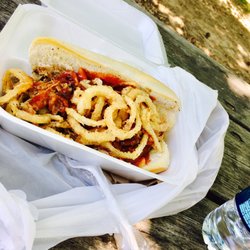 Wilma's Smokehouse - Large Pulled Pork sandwich with free coleslaw.