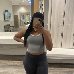 Mid back length box braids
